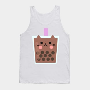 Cat Boba Tea Tank Top